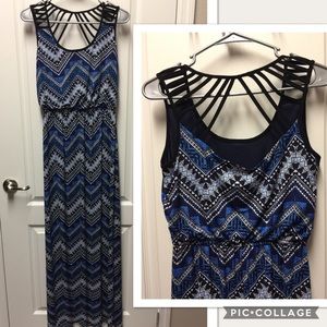 Blue and Black Dress